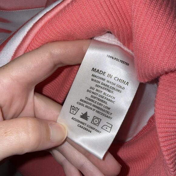 Footjoy Women’s Watercolor Pullover Golf Hoodie Bright Coral Size Medium - Picture 6 of 6